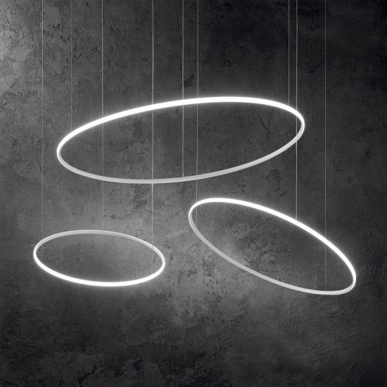 Suspensie Ideal Lux Hulahoop Sp D100 Led, Alb, 258751, Italia