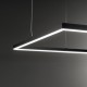 Suspensie Ideal Lux Oracle Slim D70 Square Bk 3000K Led, Negru, 259185, Italia