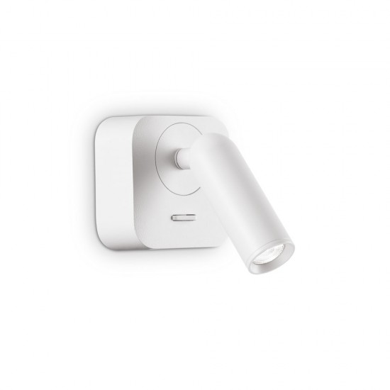 Aplica Tehnica Ideal Lux Bean Square Ap Bianco Led, Alb, 260648, Italia