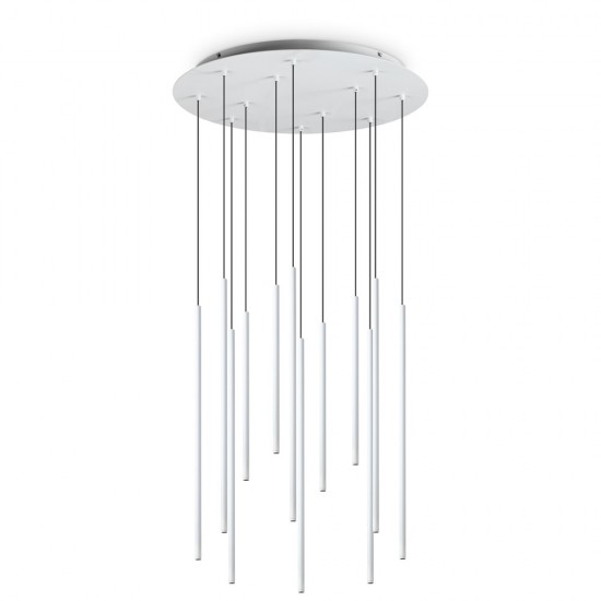 Suspensie Ideal Lux Filo Sp12 Bianco LED, Alb, 263441, Italia