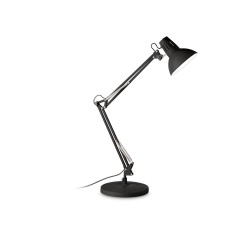 Lampadar Ideal Lux Wally Tl1 Total Black E27, Negru, 265278, Italia