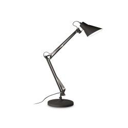 Lampa de Birou Ideal Lux Sally Tl1 Total Black E27, Negru, 265285, Italia