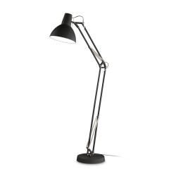 Lampadar Ideal Lux Wally Pt1 Total Black E27, Negru, 265292, Italia