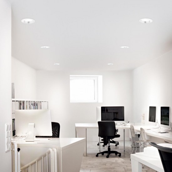 Downlight Incastrat Circular Ideal Lux Off Fi 28W 3000K Wh LED, Alb, 266510, Italia