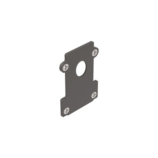 Accesoriu Terminal Sina Ideal Lux Ego End Cap Recessed Con Foro Bk Negru, 267210, Italia