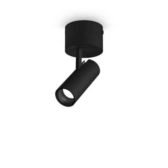 Downlight Aplicat Ideal Lux Play Pl1 Bk Led, Negru, 268101, Italia