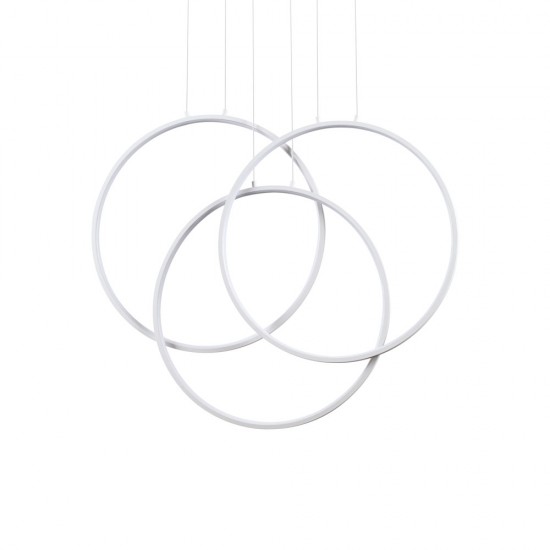 Candelabru Ideal Lux Frame Sp Cerchio Bianco Led, Alb, 269351, Italia
