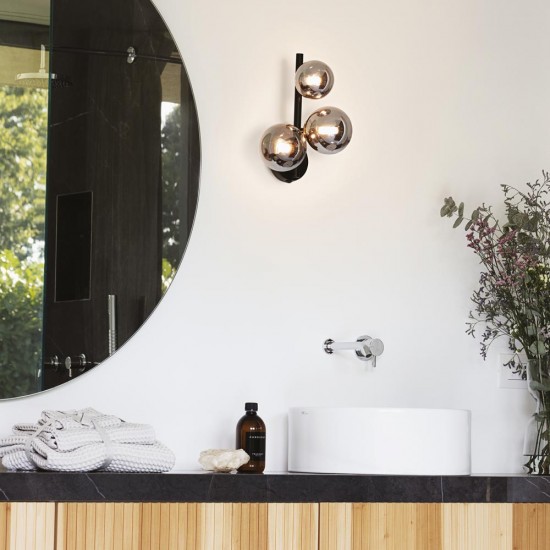 Aplica Ideal Lux Perlage Ap3 Nero G9, Negru, 271439, Italia