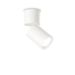 Downlight Aplicat Circular Ideal Lux Toby Pl1 Bianco GU10, Alb, 271538, Italia
