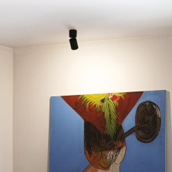 Downlight Aplicat Circular Ideal Lux Toby Pl1 Nero GU10, Negru, 271545, Italia
