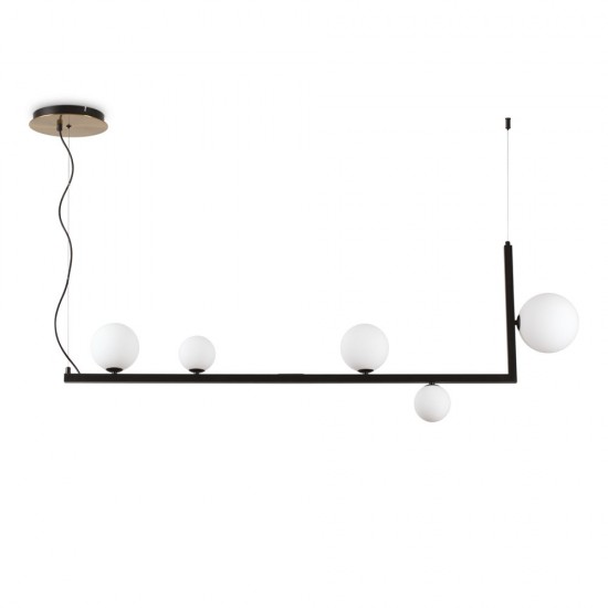 Suspensie Ideal Lux Birds Sp5 G9, Negru, 273648, Italia