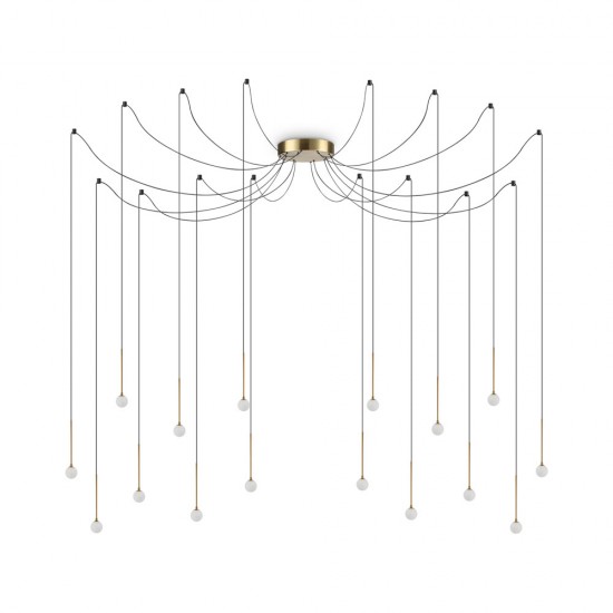 Suspensie Lucciola Sp16 Ottone LED, Auriu, 284019, Ideal Lux Italia