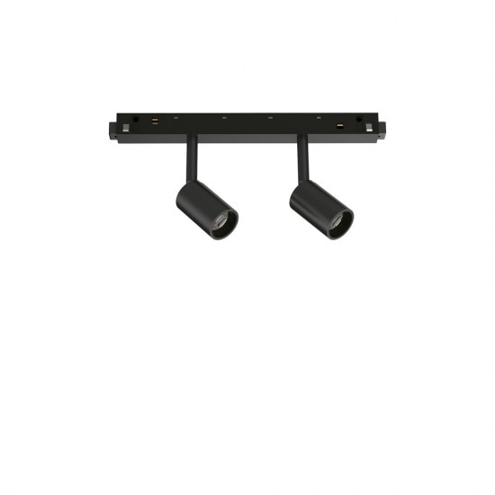 Downlight pe Sina Magnetica Dublu Ideal Lux Ego Track Double 05W 3000K Dali Bk LED, Negru, 286334, Italia