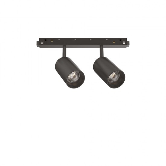 Downlight pe Sina Magnetica Dublu Ideal Lux Ego Track Double 16W 3000K Dali Bk LED, Negru, 286358, Italia