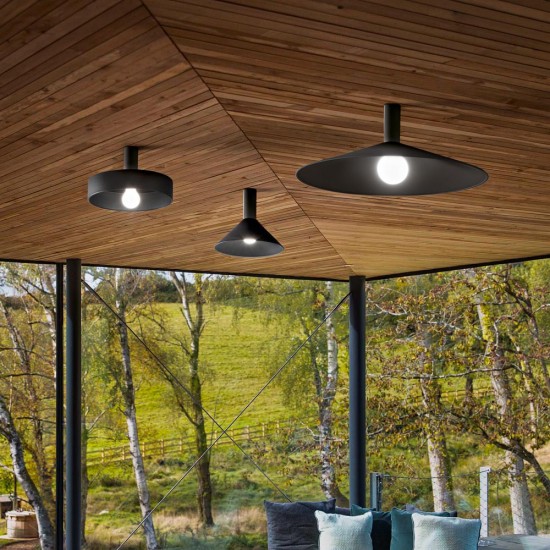 Abajur pt Mix Mix Up Shade Cilindro Big Nero Negru, 288444, Ideal Lux Italia