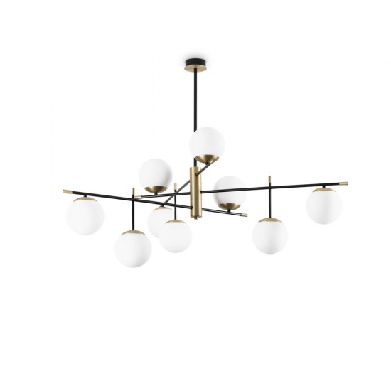 Candelabru Gourmet Pl9 E14, Negru, 289489, Ideal Lux Italia
