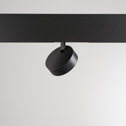 Downlight pe Sina Magnetica Ego Track Flat Single 09W 3000K On-Off Bk LED, Negru, 290614, Ideal Lux Italia