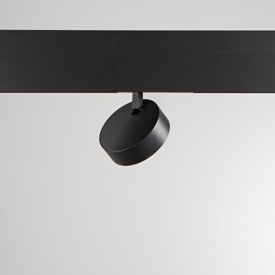 Downlight pe Sina Magnetica Ego Track Flat Single 09W 3000K On-Off Bk LED, Negru, 290614, Ideal Lux Italia
