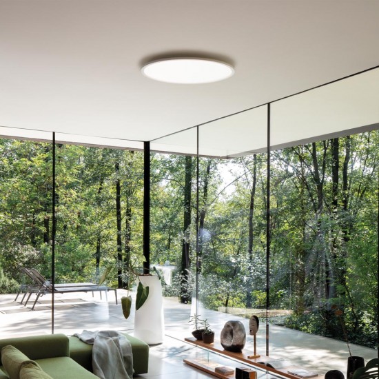 Plafoniera Baie Fly Slim Pl D60 3000K LED, Alb, 292250, Ideal Lux Italia