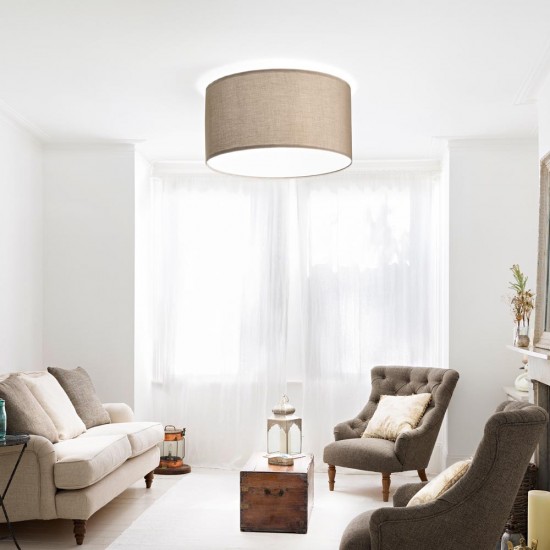Abajur Set Up Paralume Cilindro D70 Tortora 304632, Ideal Lux Italia