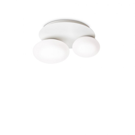 Plafoniera Ninfea Pl2 Bianco GX53, Alb, 306957, Ideal Lux Italia