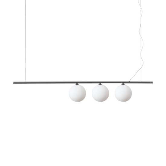 Suspensie Perline Sp3 Nero G9, Negru, 307008, Ideal Lux Italia