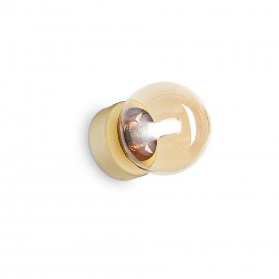 Aplica Perlage Ap1 G9, Amber, 317809, Ideal Lux Italia