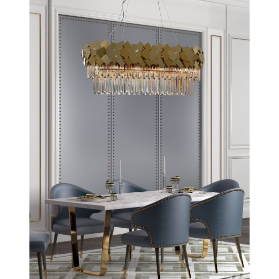 Candelabru K-Lighting Hemera, E14, Auriu, 018128L120G, Portugalia