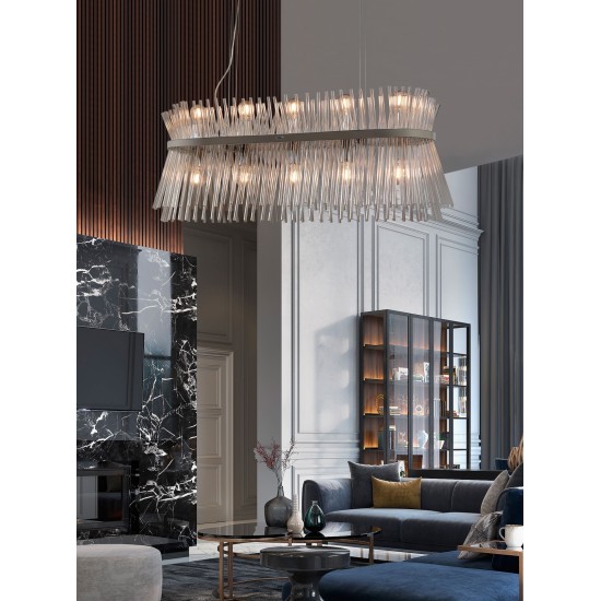 Suspensie K-Lighting Oriente, E14, Crom, 018148L120C, Portugalia