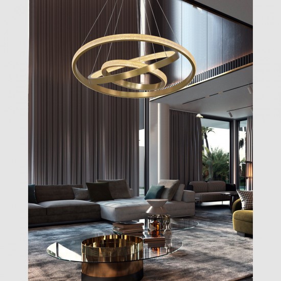 Suspensie K-Lighting Freia, Led, Auriu, 018206D85G, Portugalia