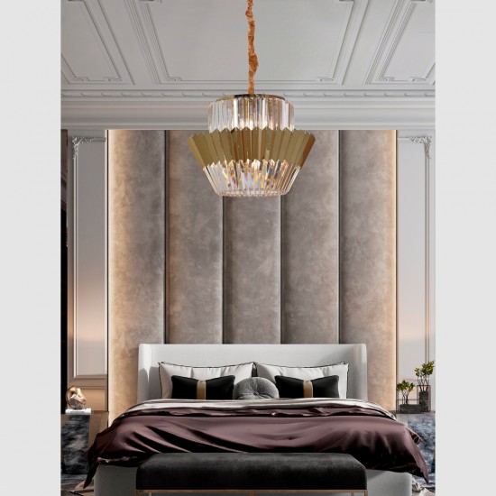 Suspensie K-Lighting Maia, E14, Auriu, 018207D60G, Portugalia