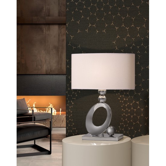 Veioza K-Lighting Gloso, E27, Crom, 018579C, Portugalia