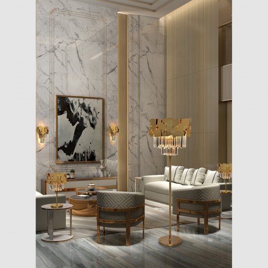 Aplica K-Lighting Hemera, E14, Auriu, 018728G, Portugalia