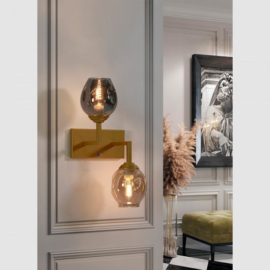 Aplica K-Lighting Solar, E27, Auriu, 018777G, Portugalia