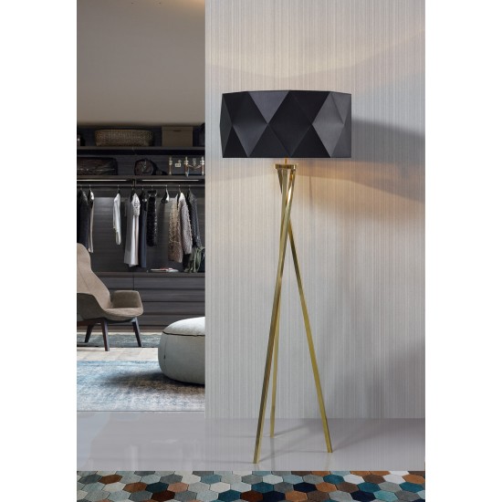 Lampadar K-Lighting Tripe, E27, Auriu, 019069Iog, Portugalia