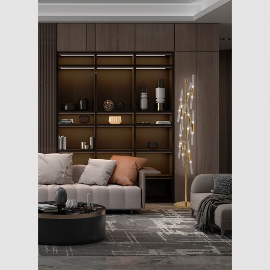 Lampadar K-Lighting Crocodile, G4, Auriu, 019112G, Portugalia