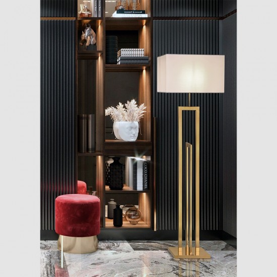 Lampadar K-Lighting Neat, E27, Auriu, 019115G, Portugalia