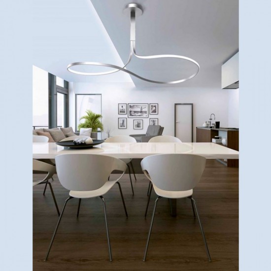 Lustra Plafon NUR PLATA CROMO 4980 Mantra LED, Argintiu, Spania