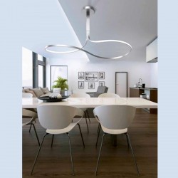 Lustra Plafon NUR PLATA CROMO 4995 Mantra LED, Argintiu, Spania