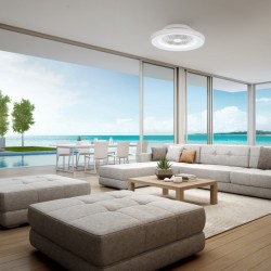 Plafoniera cu ventilator TIBET 7123 Mantra LED, Alb, Spania