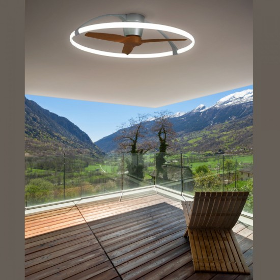 Plafoniera cu ventilator NEPAL 7533 Mantra LED, Argintiu, Spania