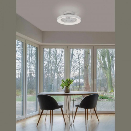 Plafoniera cu ventilator TIBET MINI  7804 Mantra LED, Alb, Spania