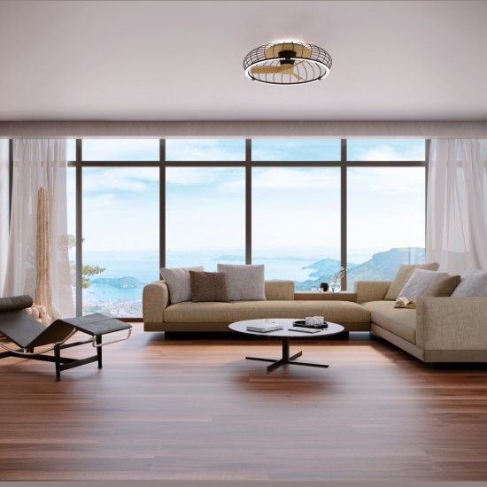 Plafoniera cu ventilator NATURE 7808 Mantra LED, Negru, Spania