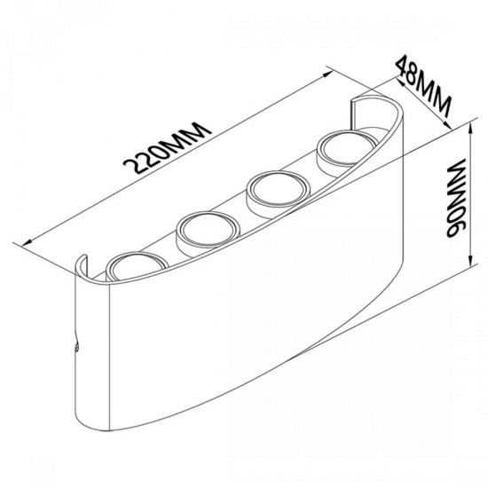 Aplica Exterior ARCS 7814 Mantra LED, Nisip, Spania