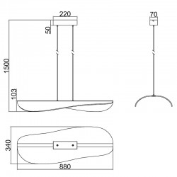 Suspensie BIANCA 8209 Mantra LED, Alb, Spania
