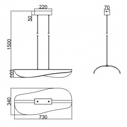 Suspensie BIANCA 8210 Mantra LED, Alb, Spania
