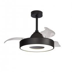 Plafoniera cu ventilator COIN FAN MINI 8221 Mantra LED, Negru, Spania