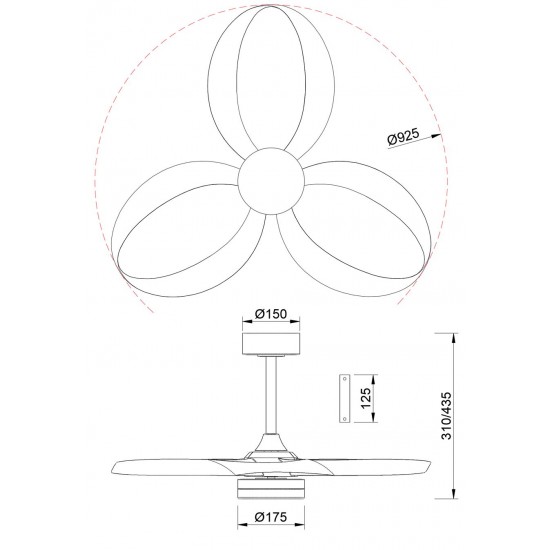 Plafoniera cu ventilator INFINITY FAN 8702 Mantra LED, Alb, Spania