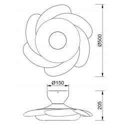 Plafoniera cu ventilator FLOWER 8704 Mantra LED, Alb, Spania