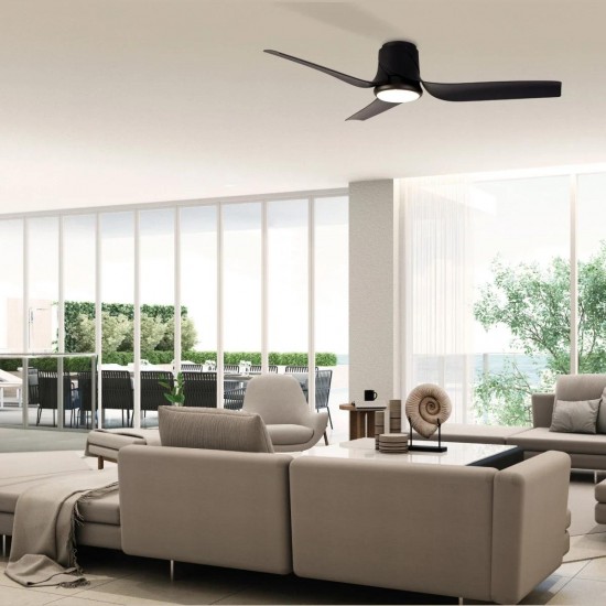 Plafoniera cu ventilator USHUAIA 8718 Mantra LED, Negru, Spania